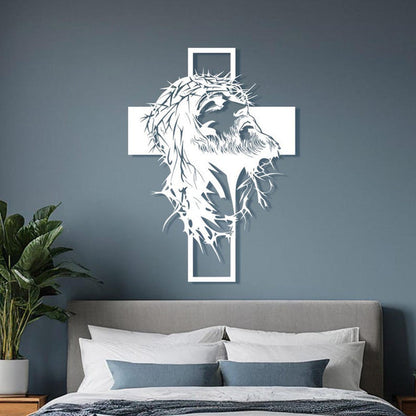 Large Metal Jesus Cross Wall Decor